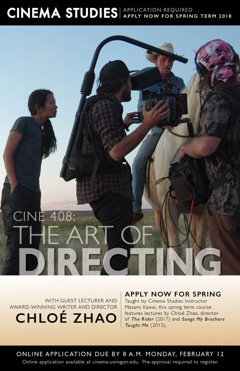 CINE 408: The Art of Directing Class Registration Poster