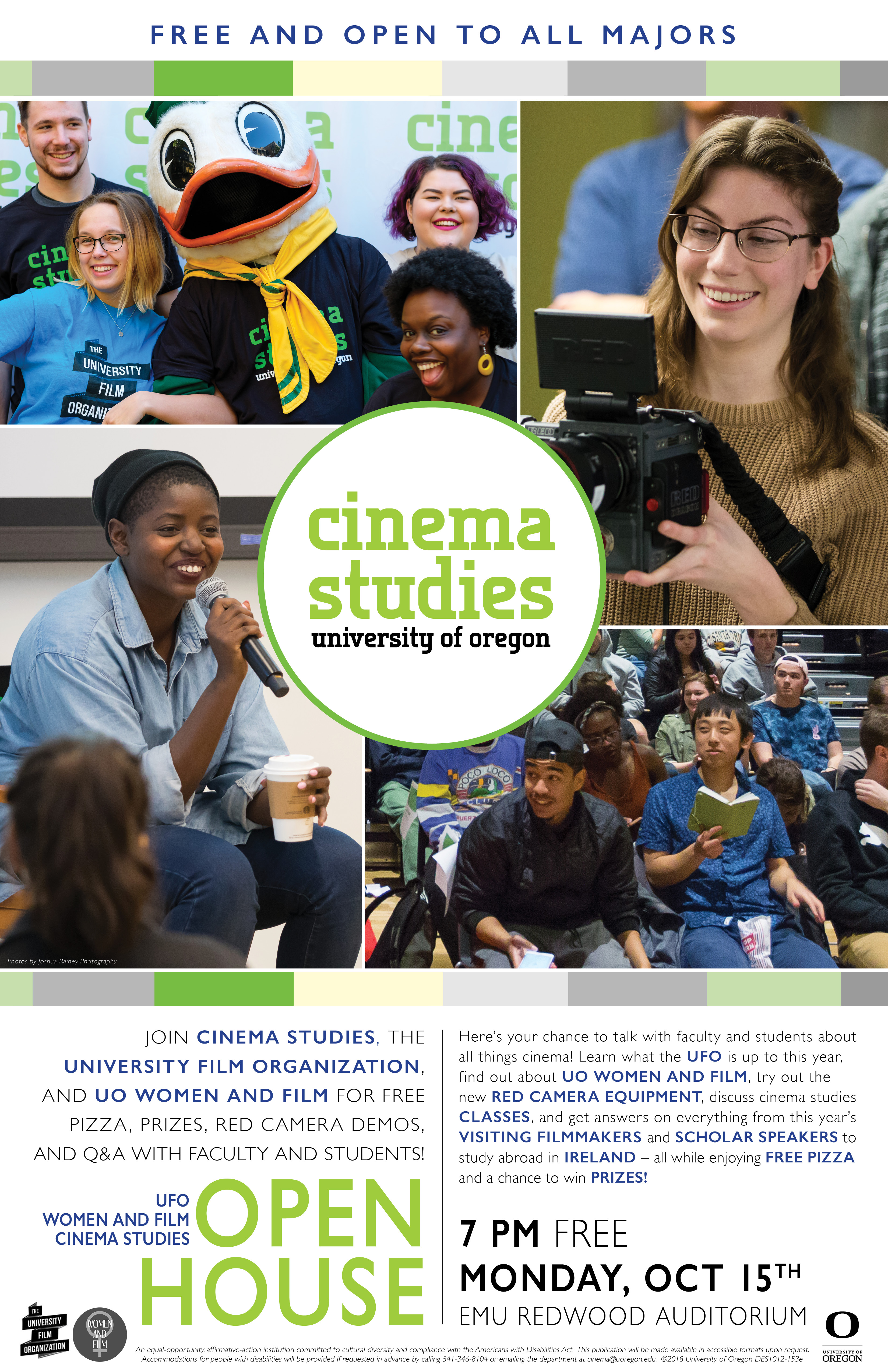 Cinema Studies, UFO, Women and Film Open House Poster
