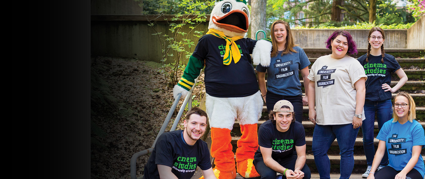 Duck Mascot with Students