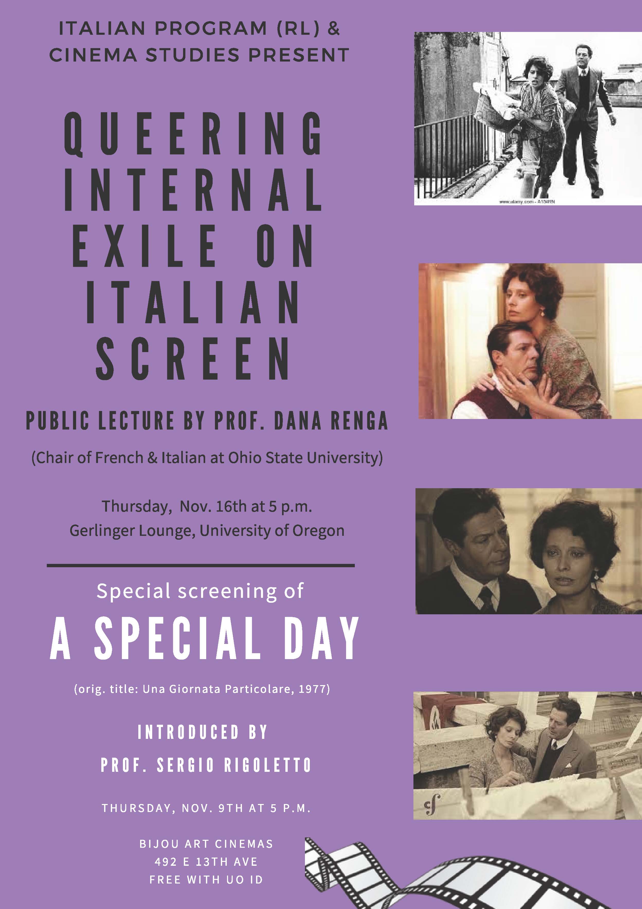 Poster for screening of A Special Day