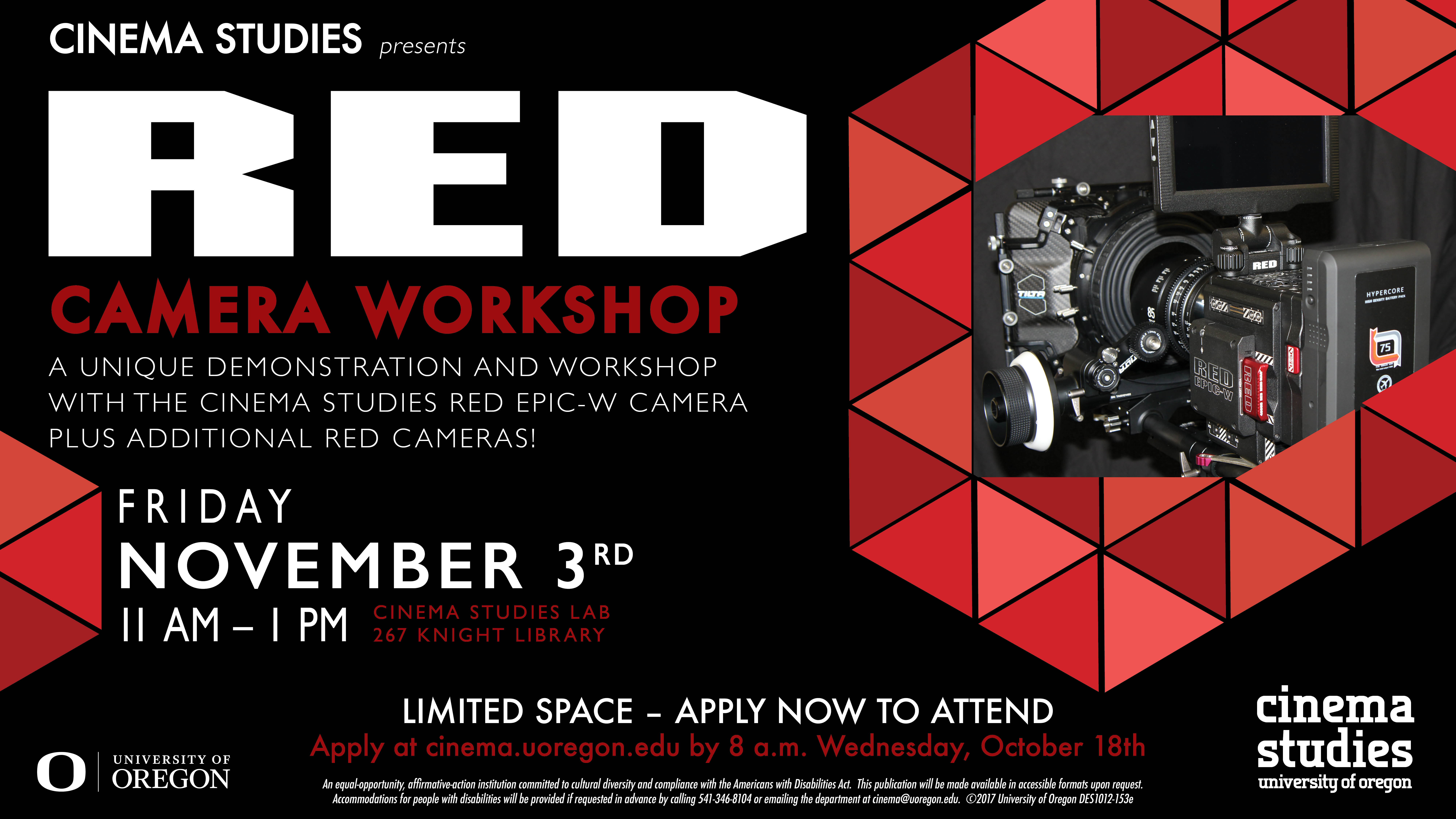 RED Camera Workshop Poster