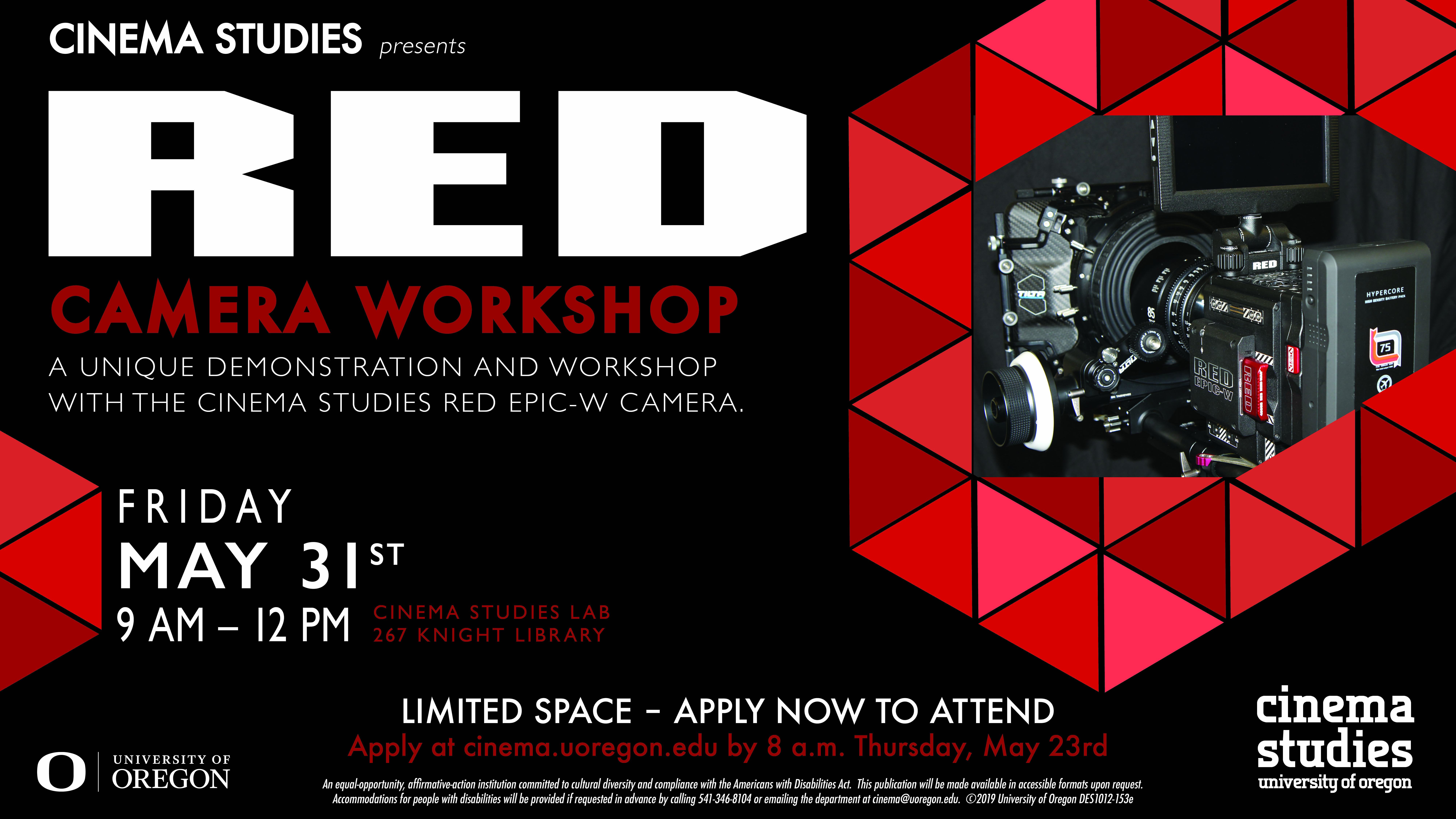 RED Camera Workshop poster