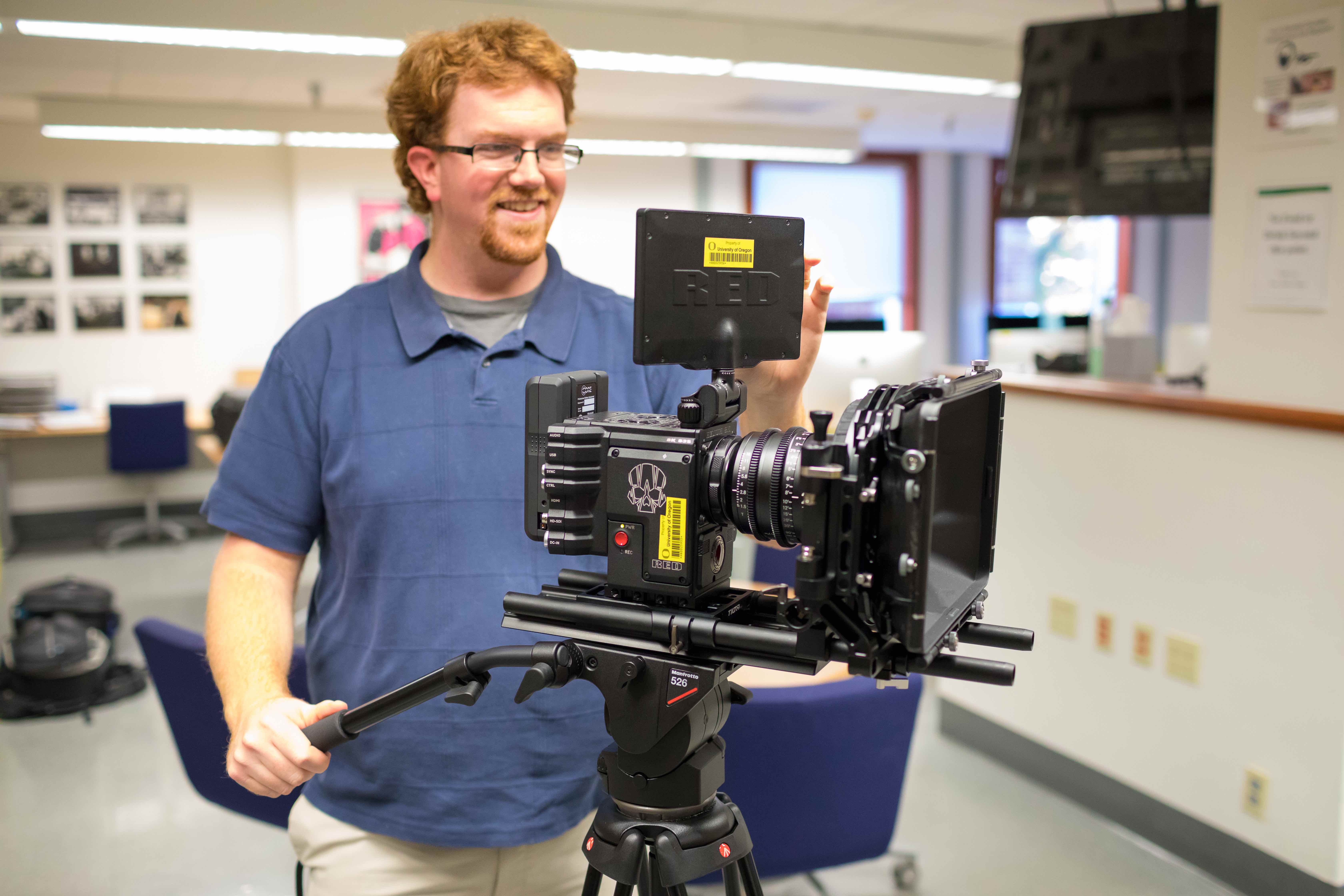 Instructor Kevin May with RED Camera