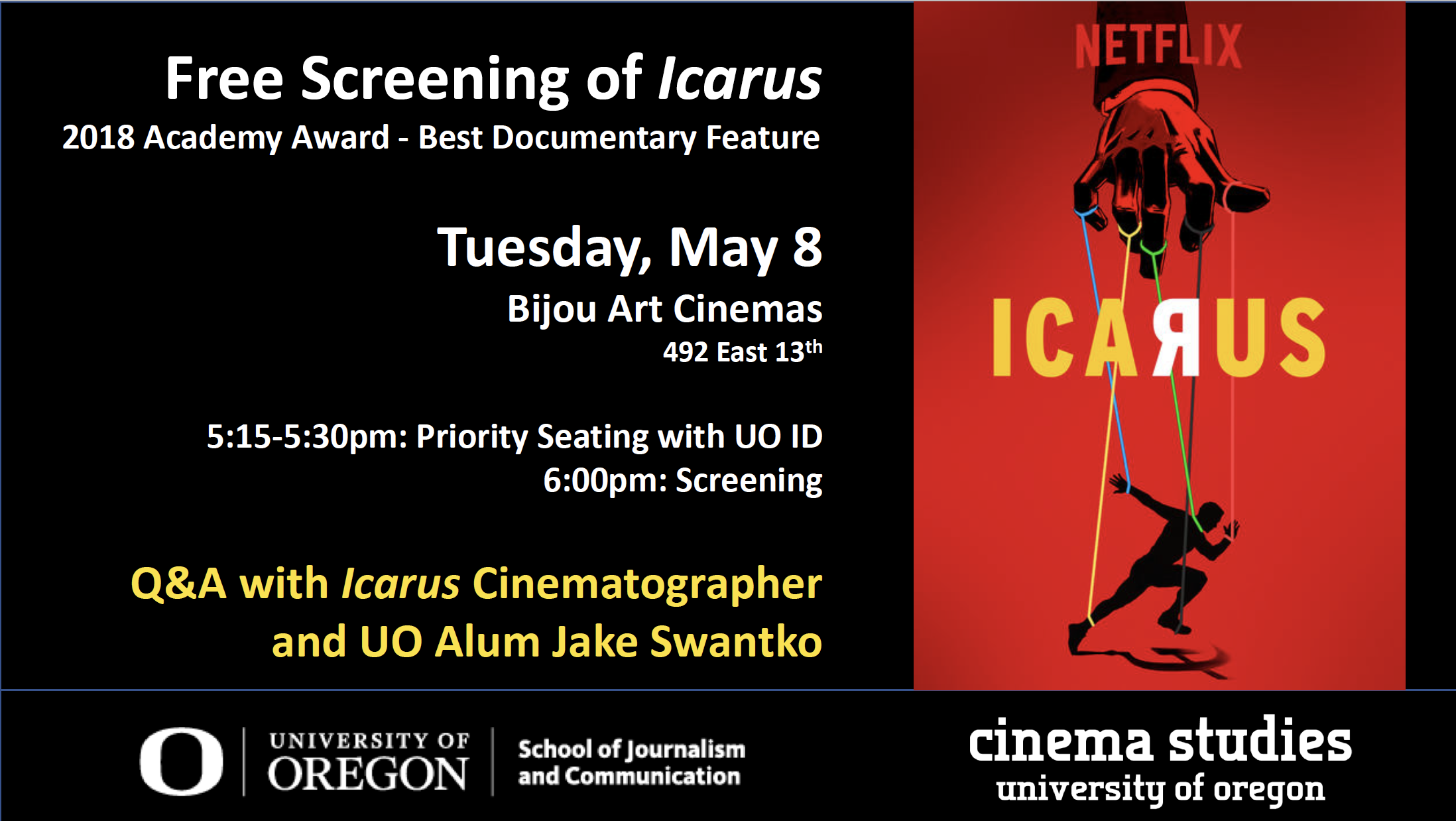 Icarus Screening Poster