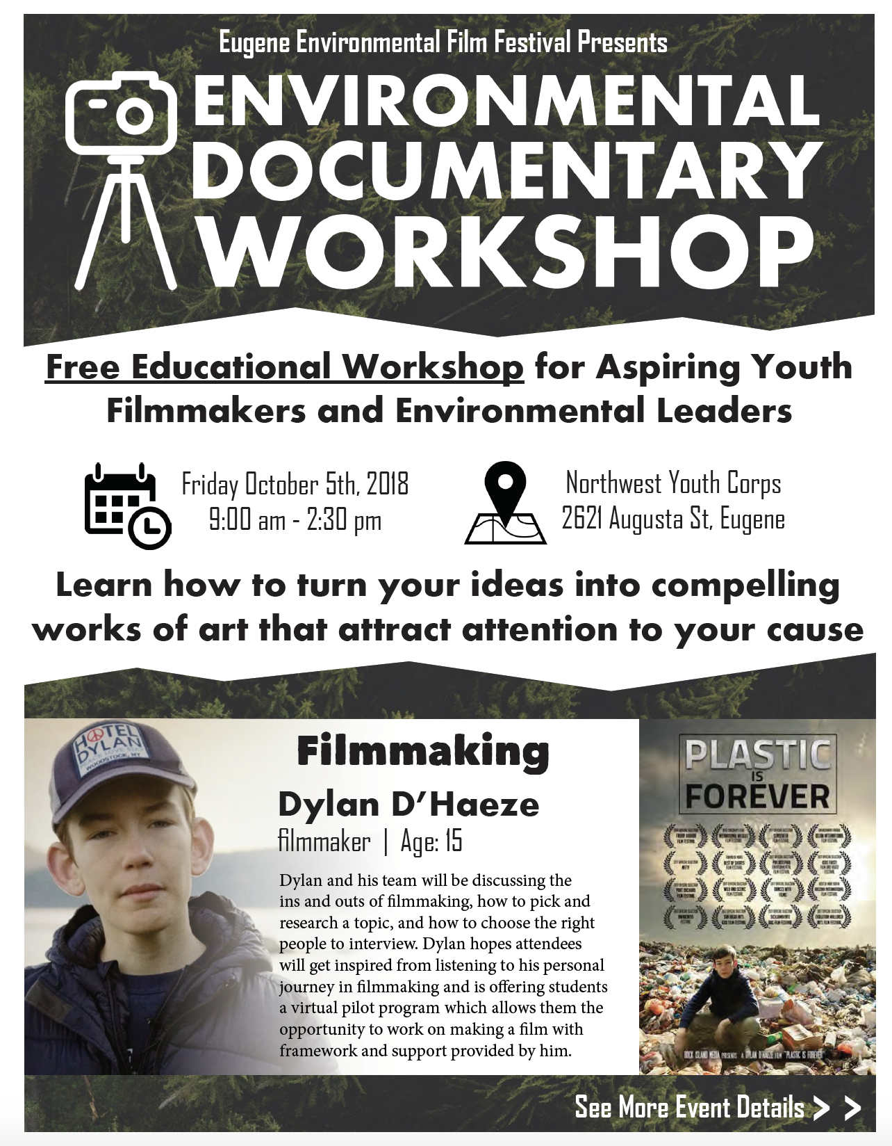 Eugene Environmental Film Festival Workshop