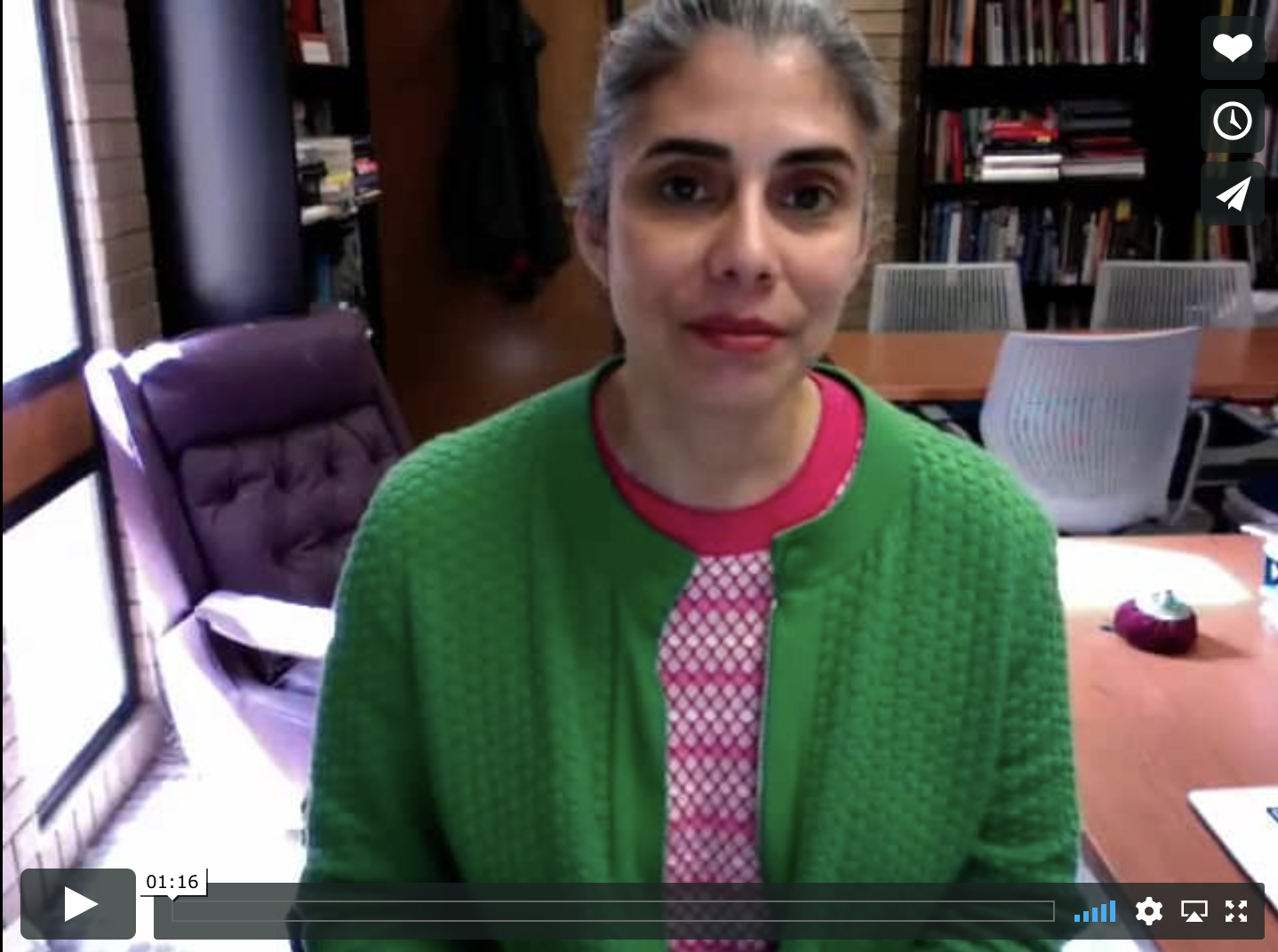 Video message from Cinema Studies Department Head Priscilla Pena Ovalle