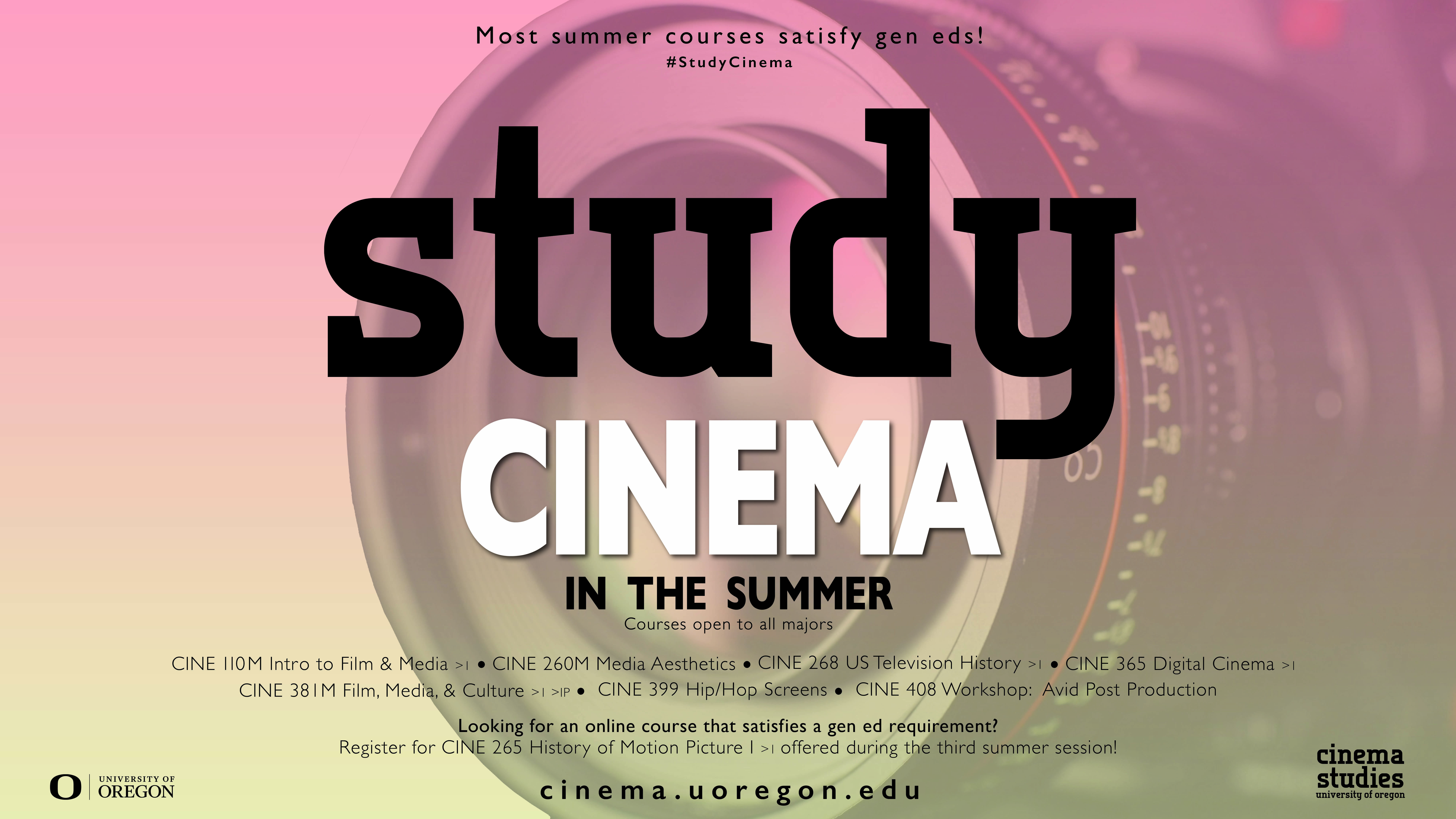 Study Cinema In The Summer Cinema Studies - 