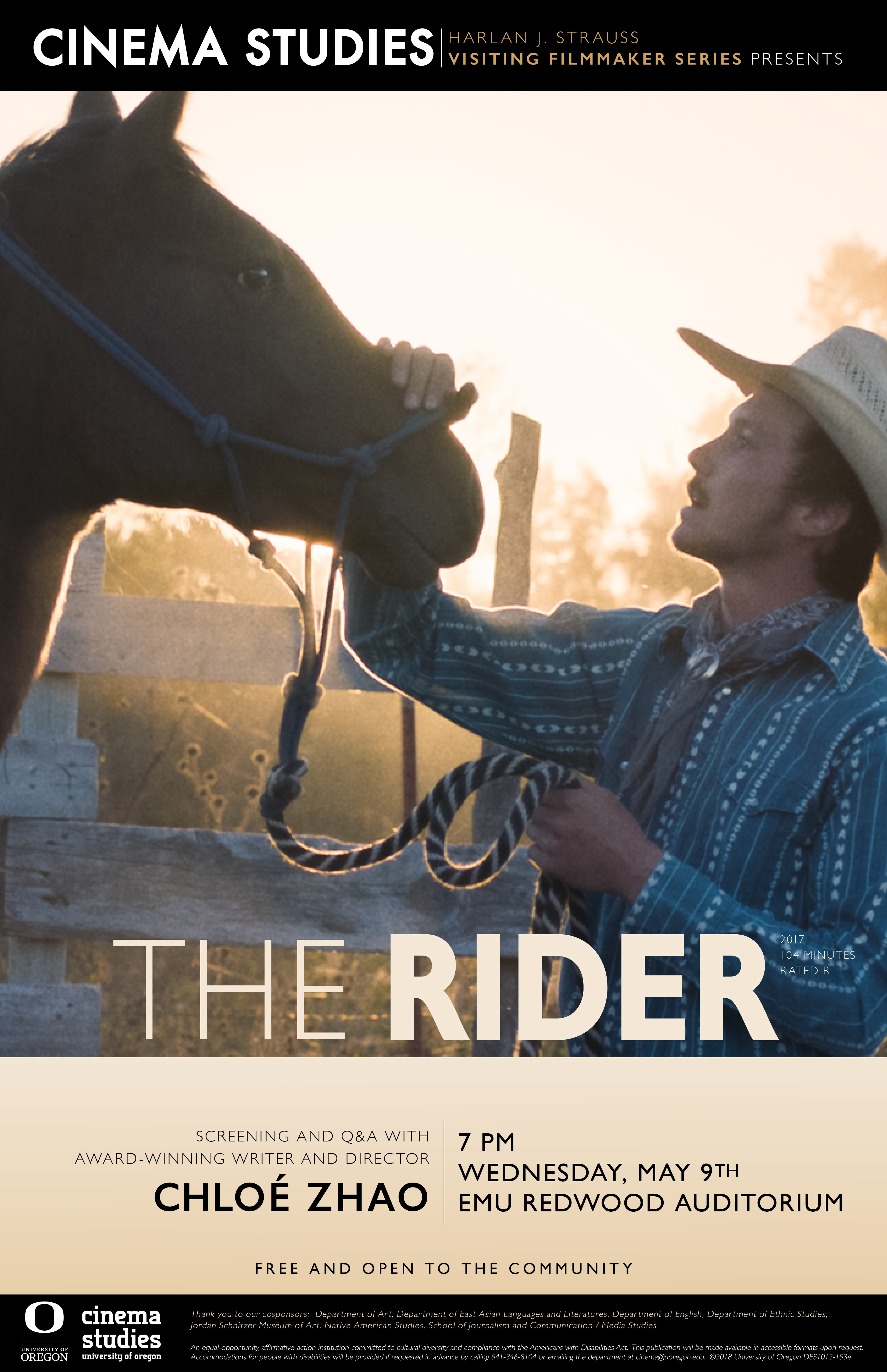  Screening of "The Rider" and Q&A with Director Chloé Zhao