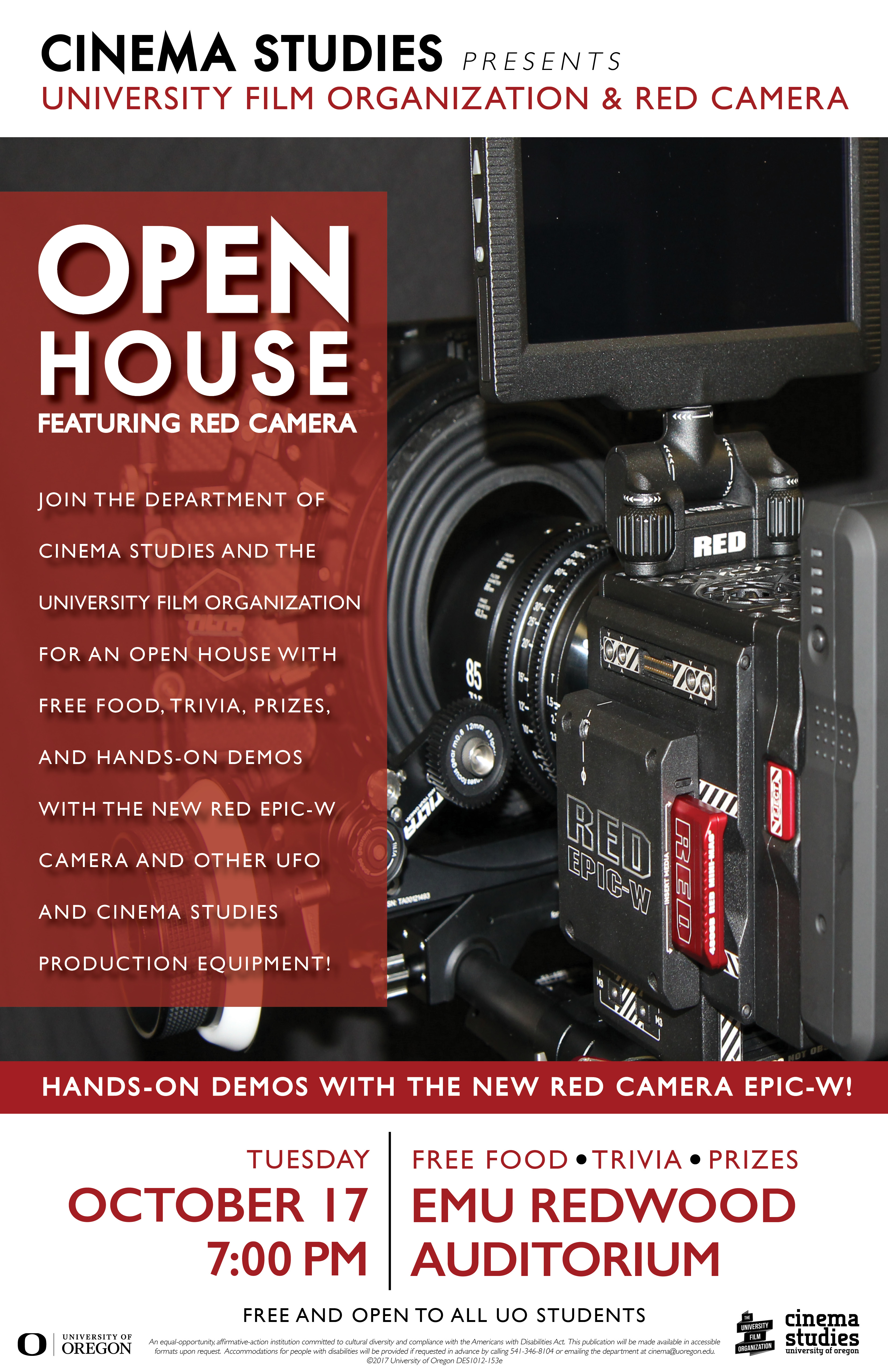 Poster for UFO and Red Camera Open House