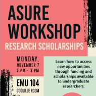 ASURE Research Scholarships Workshop