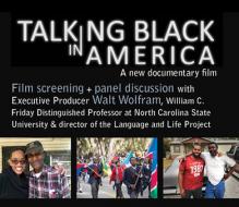 Event Poster:  Talking Black in America