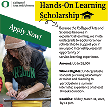CAS Hands-on learning scholarship