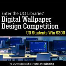 UO Libraries' Digital Wallpaper Design Competition Poster