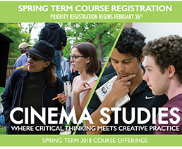 Cinema Studies Spring 2018 Course Poster